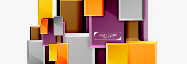 几何正方形设计抽象旗帜光泽图片下载