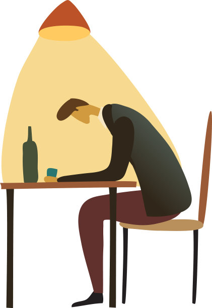 一个人坐在桌子旁，手里拿着一只玻璃杯图片下载