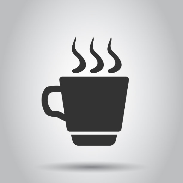 扁平风格咖啡茶杯图标图片下载