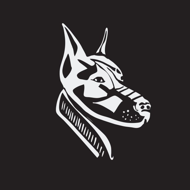 标志符号标志模板狗头独特的技术图片下载