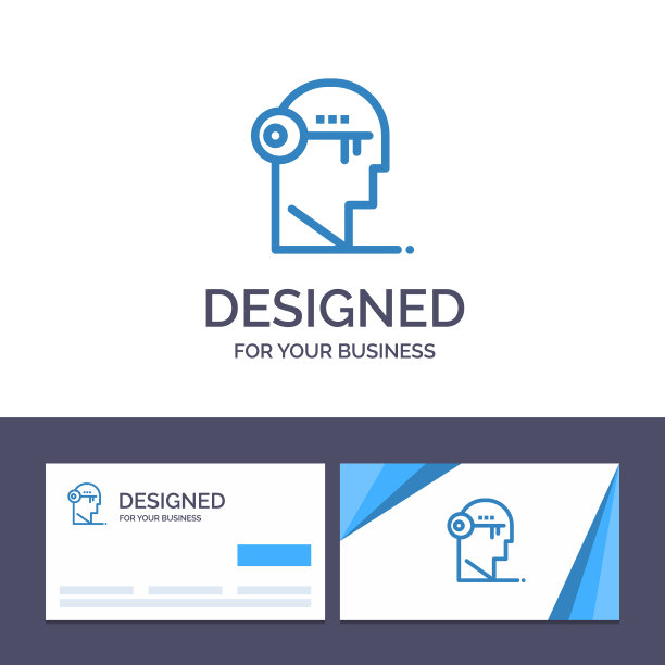 创意名片和标志模板大脑图片下载