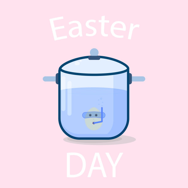 复活节彩蛋在平底锅里忙着潜水图片下载