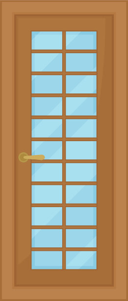 经典的门与玻璃上的白色背景图片下载