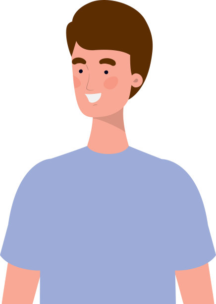 白色背景的年轻人图片下载