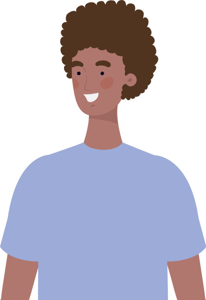 白色背景的年轻人图片下载