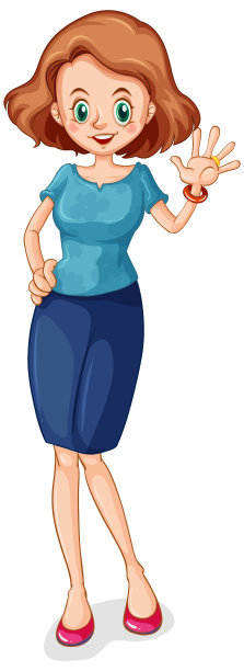 女人在白色的背景上微笑图片下载