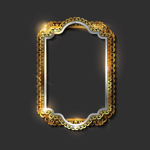 装饰性的金色框架和边框图片下载
