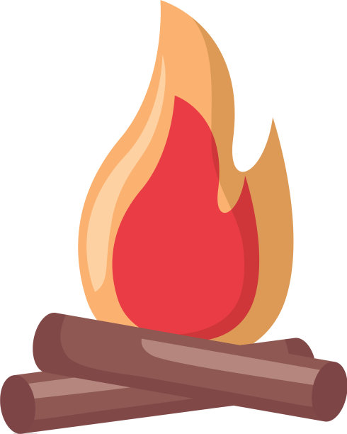 篝火木制的火焰图片下载