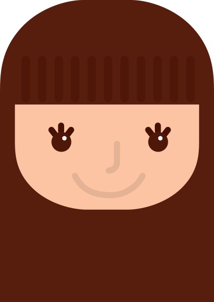 女商人头像线图标图片下载