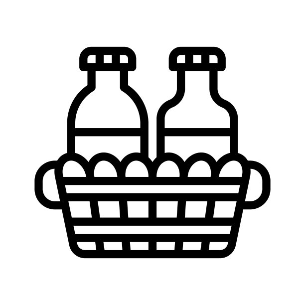 烧烤调味品篮线条风格图片下载