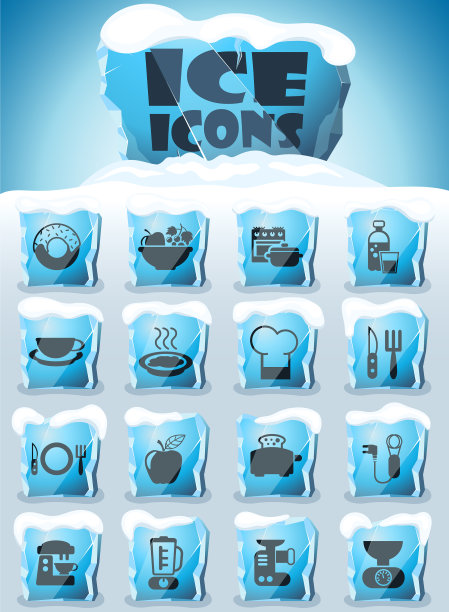 食物和厨房图标设置图片下载