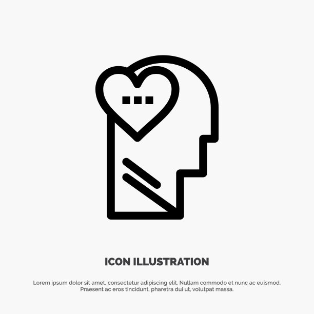 感情爱心头线图标图片下载