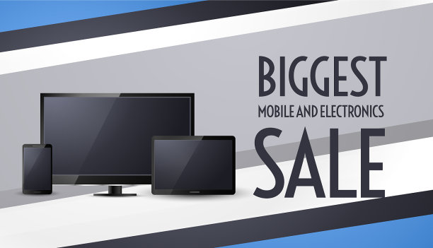 最大的销售横幅设计与电视，移动和图片下载