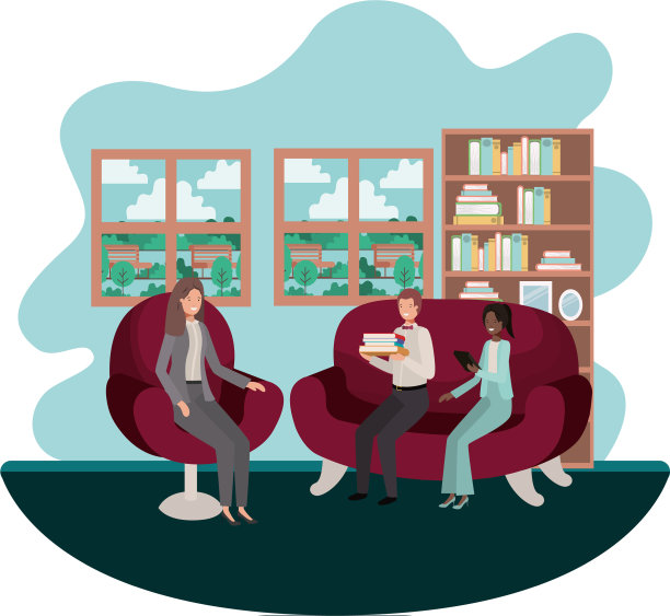 一群人坐在客厅里做生意图片下载