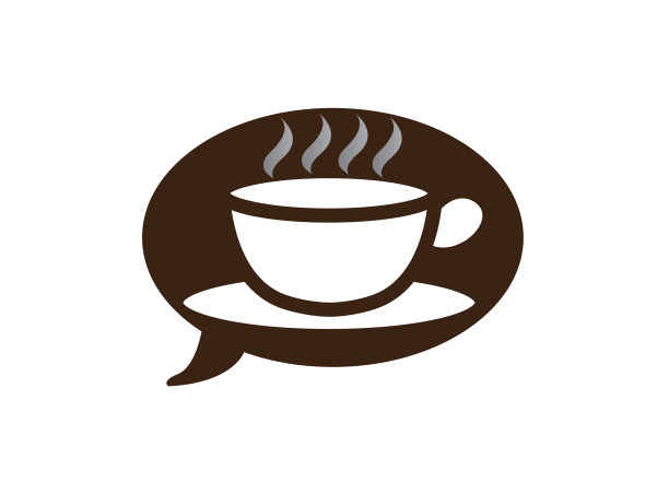 大热杯咖啡在一个聊天的图标温咖啡图片下载