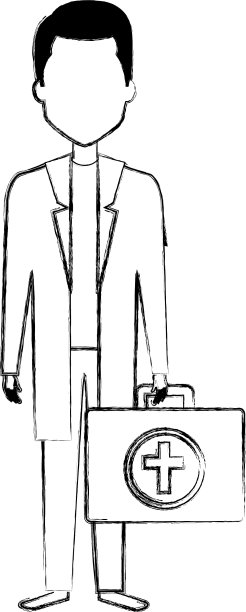 医生与医疗套件的化身角色图片下载