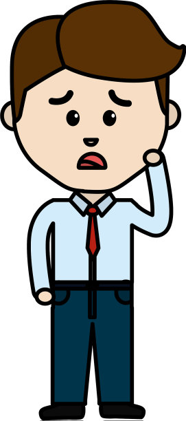 商人行卡通脸悲伤的表情图片下载