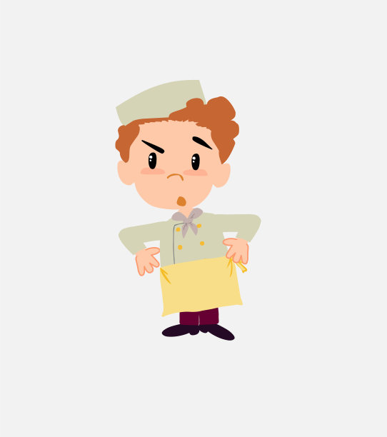 带着一种不愉快的惊讶表情的厨师图片下载