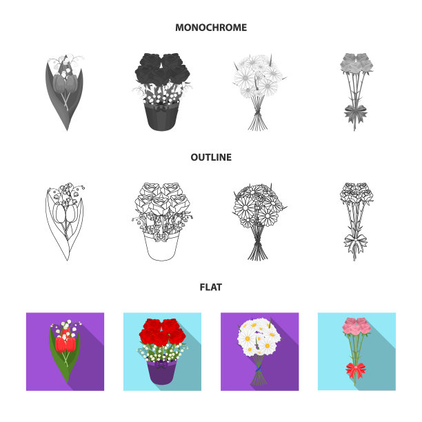 孤立对象弹簧和花环的图标设置图片下载