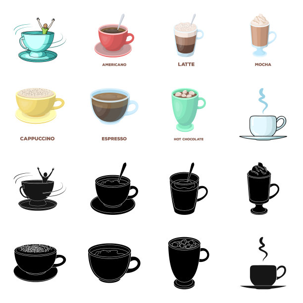 杯子和咖啡的标志图片下载