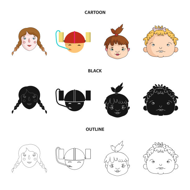 设计女孩和男孩偶像设置女孩图片下载