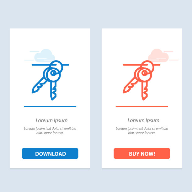 酒店钥匙房间钥匙蓝色和红色下载和购买图片下载