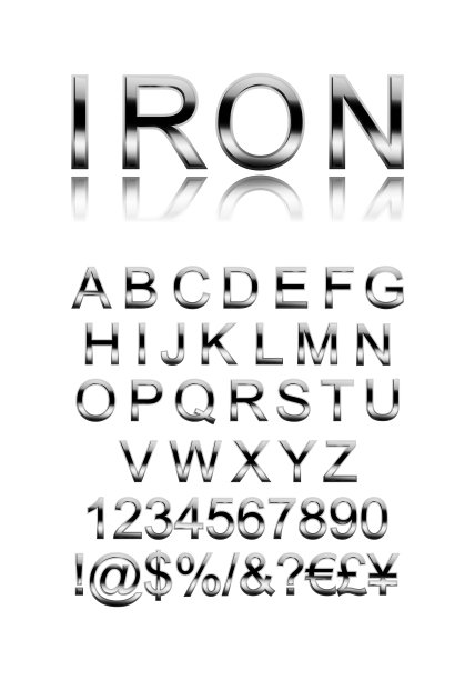 设置现代铁字母图片下载