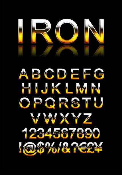 设置现代铁字母图片下载