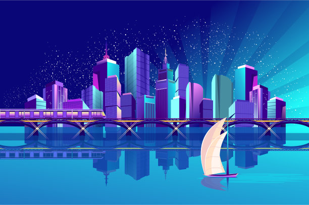 海边的夜城图片下载