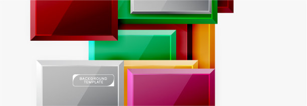 抽象的方形构成背景横幅图片下载