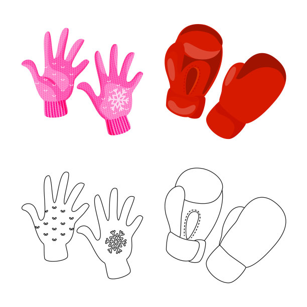 孤立物体轮廓和安全标志集图片下载