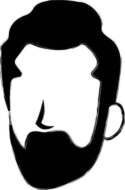 年轻人头带胡子的头像图片下载