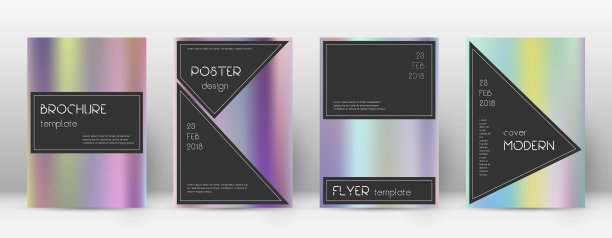 传单布局黑色华丽模板为胸针图片下载