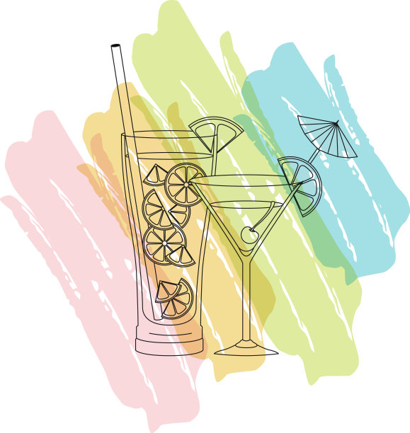 设置杯子鸡尾酒图标图片下载