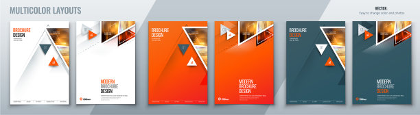 宣传册模板布局设计与三角形图片下载
