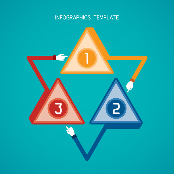 摘要平面信息图模板中的3个步骤图片下载