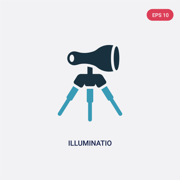 两种颜色的照明从摄影图标图片下载