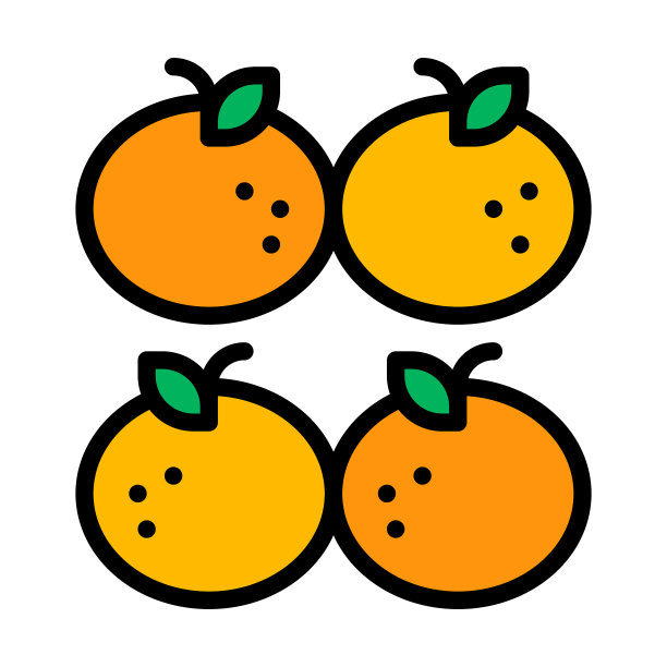 橙色的中国农历新年图标图片下载