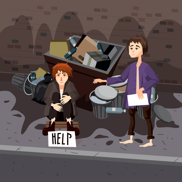 无家可归的人，可怜的人，小孩，孩子图片下载