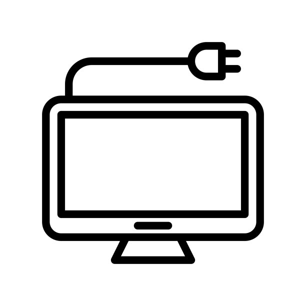 电脑显示器电子设备线性图标图片下载