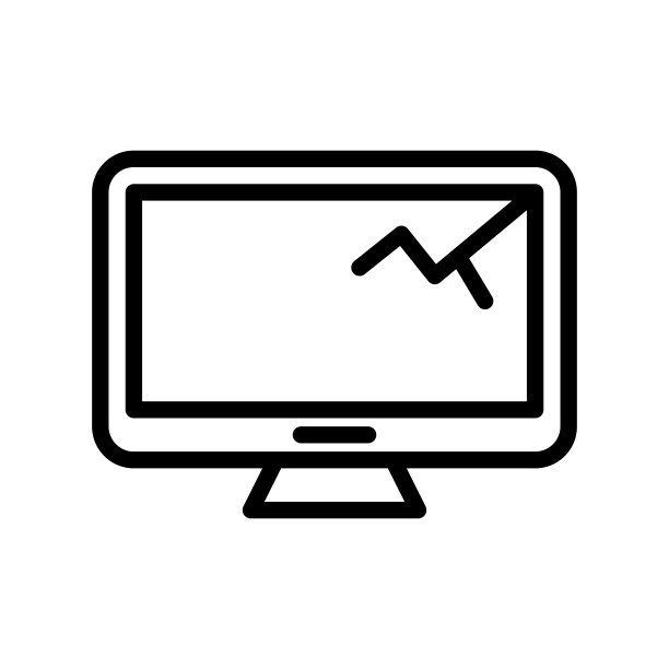 电脑显示器电子设备线性图标图片下载