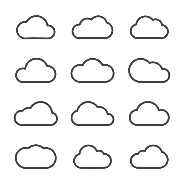 集云线图标多种风格图片下载