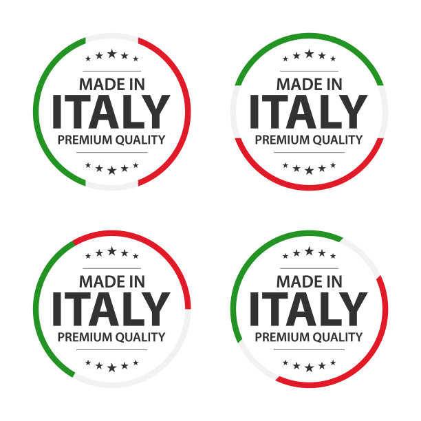 一套四个意大利图标英文标题图片下载