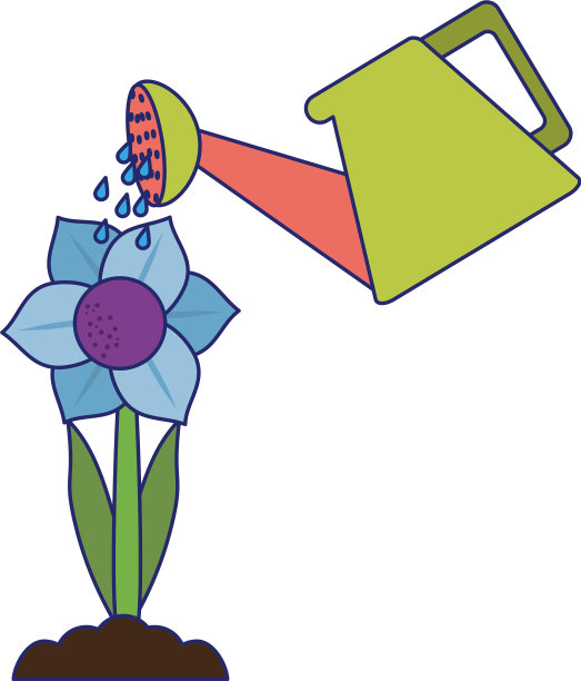 花园里可以浇蓝线的花图片下载