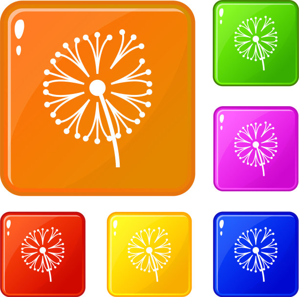 蒲公英植物图标设置颜色图片下载