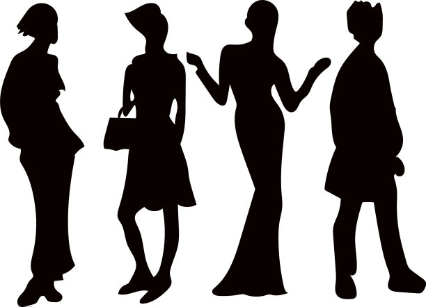 黑衣上印着一个女人的剪影图片下载