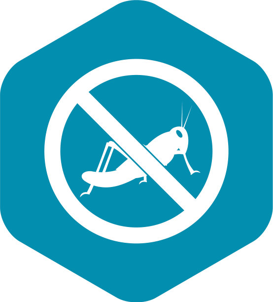 没有蝗虫标志图标简单的风格图片下载