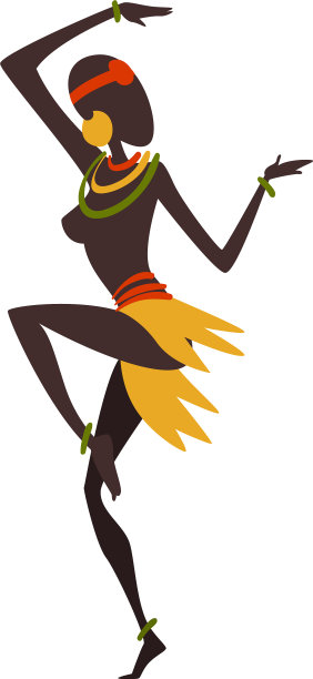 美丽的非洲妇女跳舞的民族或仪式图片下载