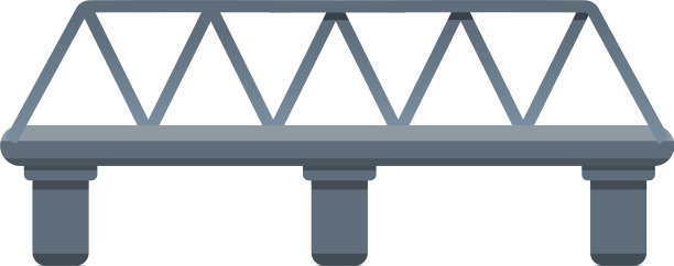 铁路桥图标卡通风格图片下载