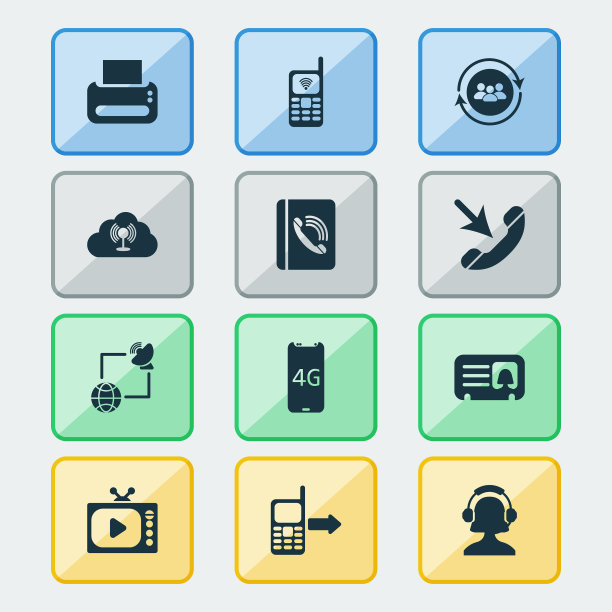 电信图标设置与接线员女孩图片下载